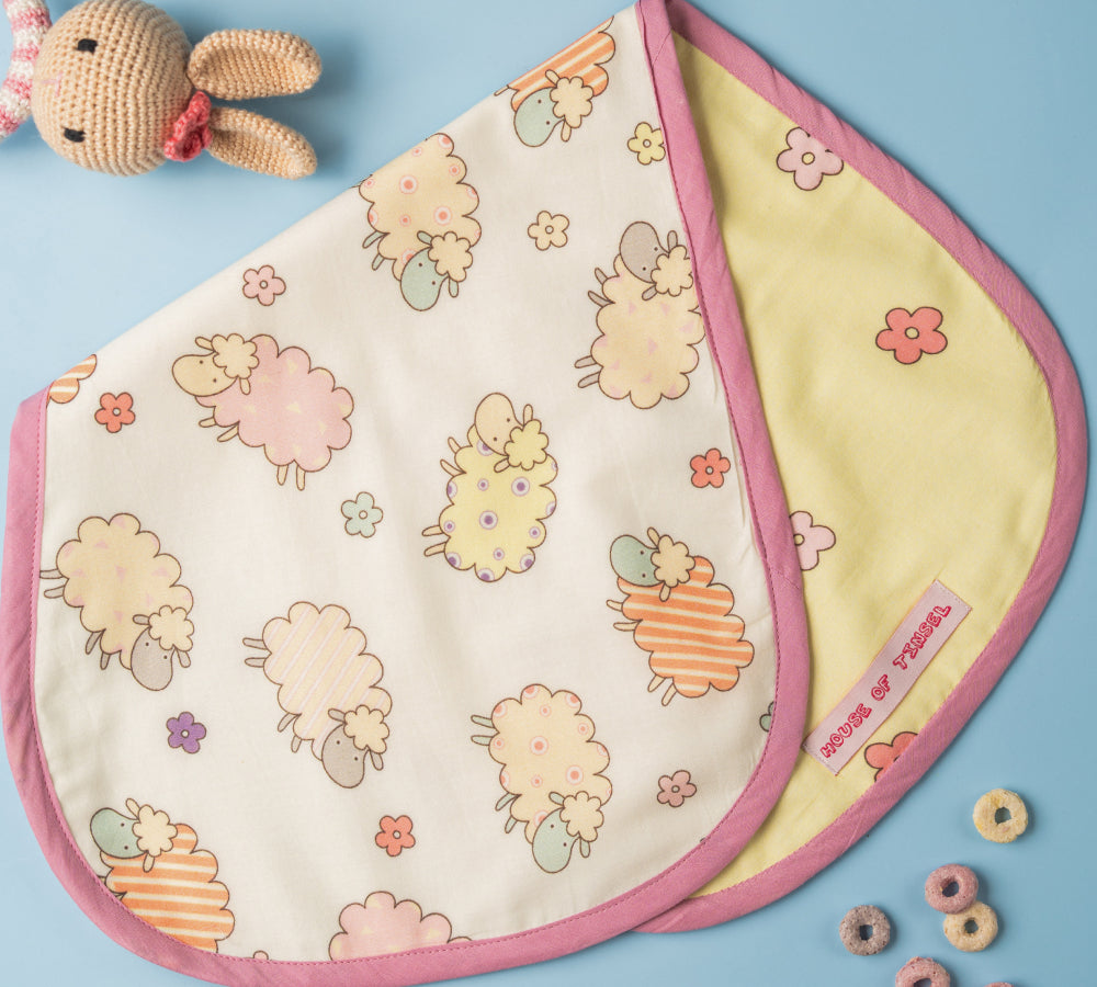 Baa Baa Black Sheep Burp Cloth