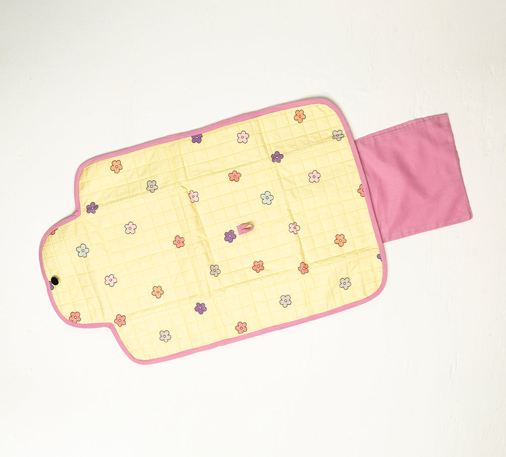 Flower Print Diaper Changing Mat