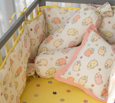 Baa Baa Black Sheep Cotbumper