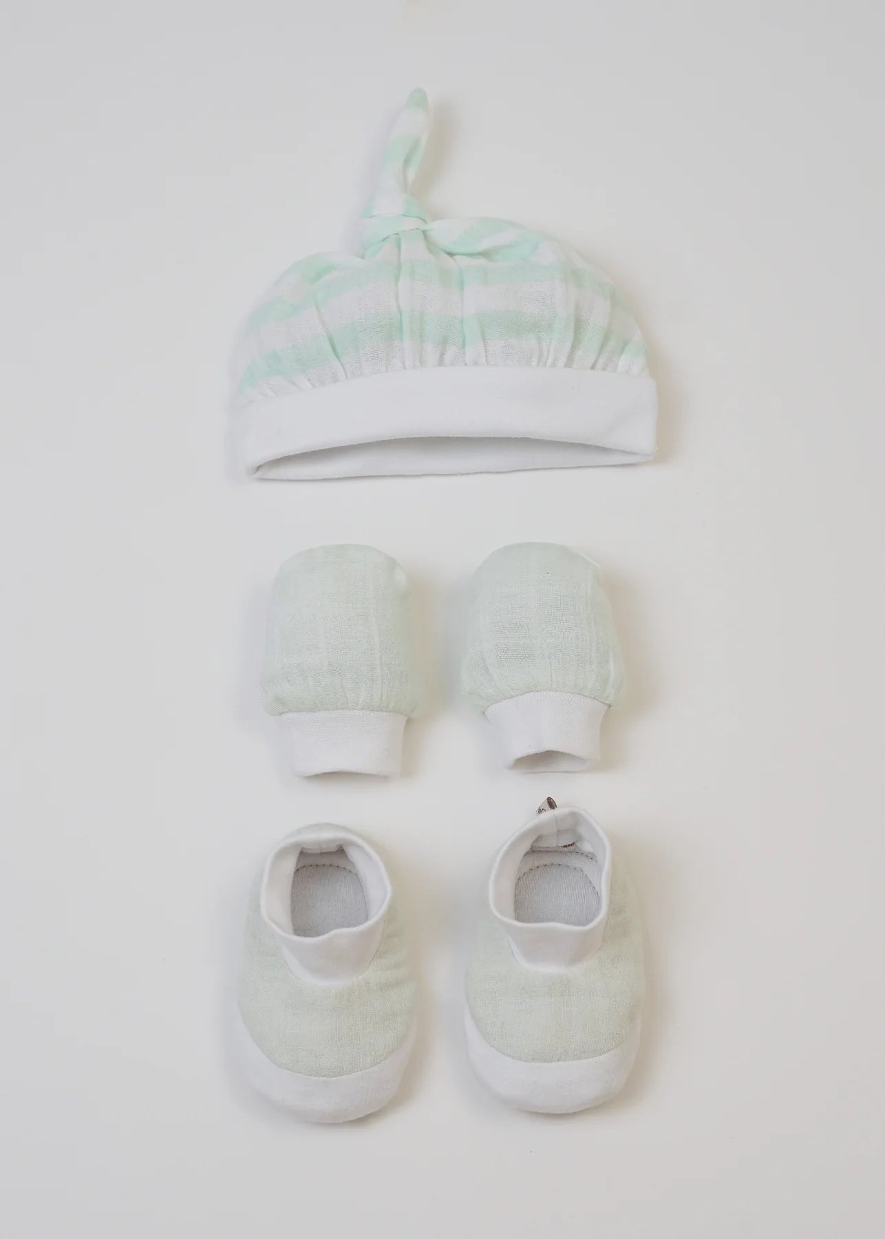 Mint Stripes Welcome Baby Box